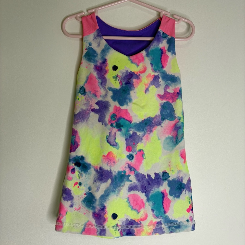 Ivivva Girls Racerback Athletic Tank Top Size 6 Multi Color